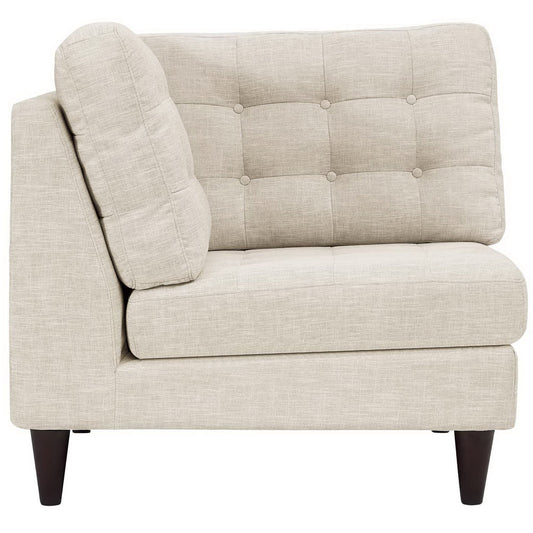 Empress Upholstered Fabric Corner Sofa by Furniture for America