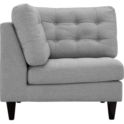 Empress Upholstered Fabric Corner Sofa by Furniture for America