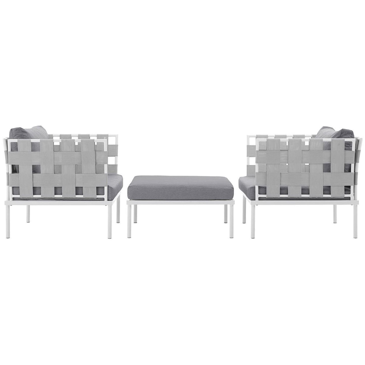 Harmony 3 Piece Outdoor Patio Aluminum Sectional Sofa Set by Furniture For America