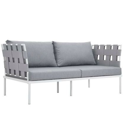 Harmony 5 Piece Outdoor Patio Aluminum Sectional Sofa Set by Furniture For America
