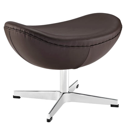 Glove Leather Ottoman by Furniture for America