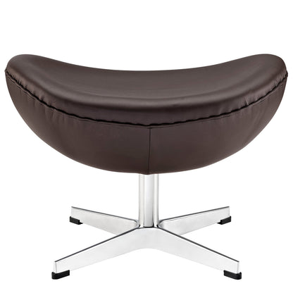 Glove Leather Ottoman by Furniture for America