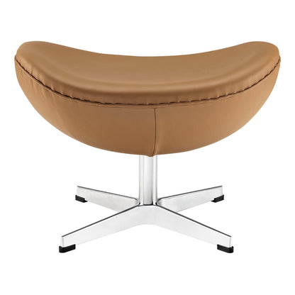 Glove Leather Ottoman by Furniture for America