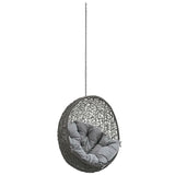 Cornice Outdoor Patio Swing Chair Without Stand in Gray Gray