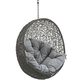 Cornice Outdoor Patio Swing Chair Without Stand in Gray Gray