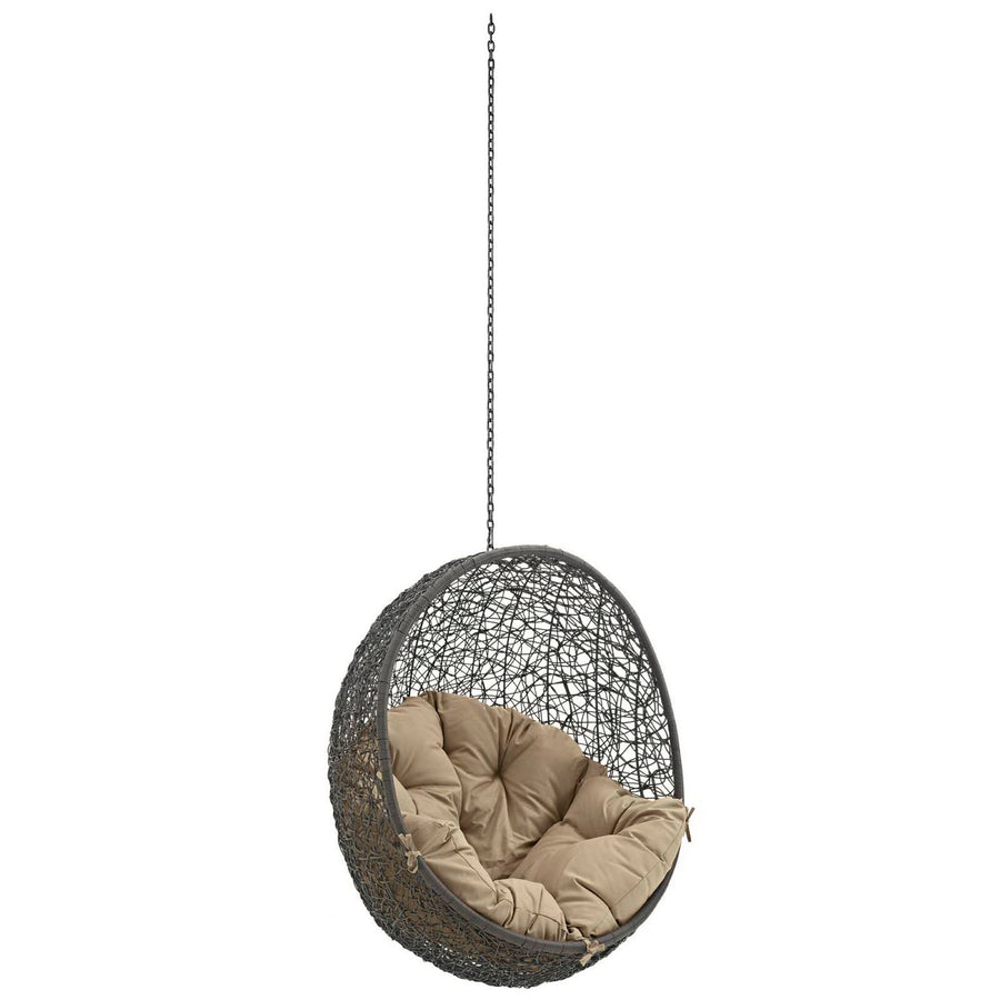 Cornice Outdoor Patio Swing Chair Without Stand in Gray Mocha
