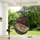 Cornice Outdoor Patio Swing Chair Without Stand in Gray Mocha