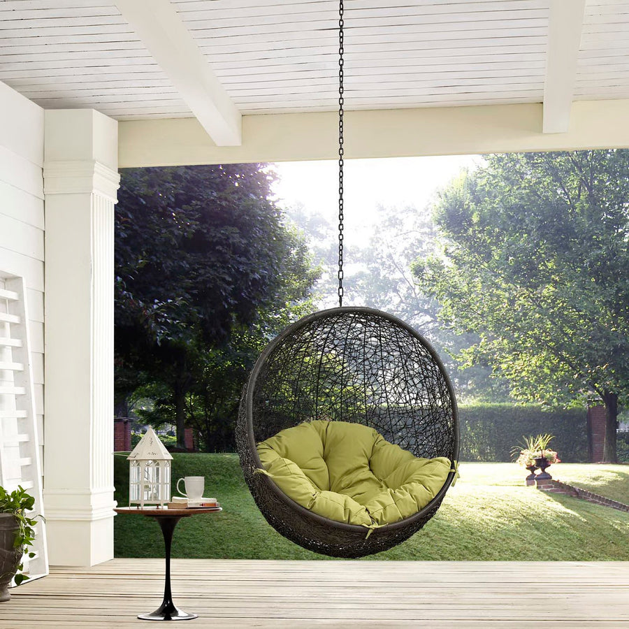 Cornice Outdoor Patio Swing Chair Without Stand in Gray Peridot