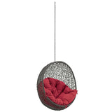 Cornice Outdoor Patio Swing Chair Without Stand in Gray Red