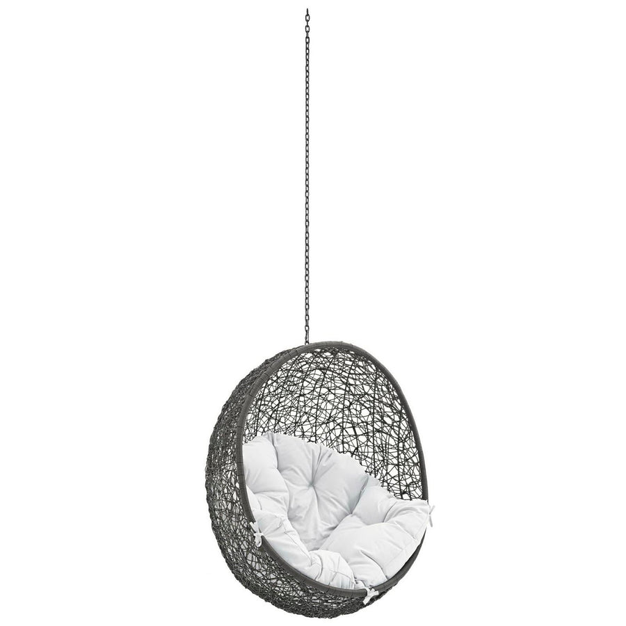 Cornice Outdoor Patio Swing Chair Without Stand in Gray White