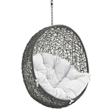 Cornice Outdoor Patio Swing Chair Without Stand in Gray White