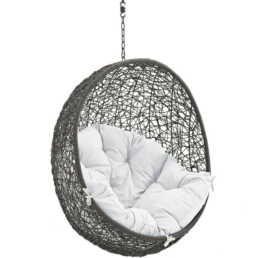 Cornice Outdoor Patio Swing Chair Without Stand in Gray White