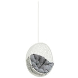 Cornice Outdoor Patio Swing Chair Without Stand in White Gray