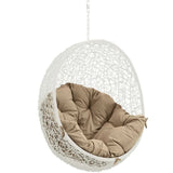 Cornice Outdoor Patio Swing Chair Without Stand in White Mocha