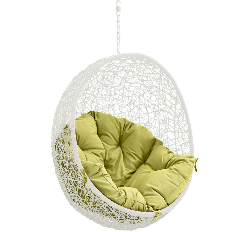 Cornice Outdoor Patio Swing Chair Without Stand in White Peridot