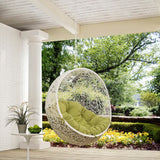 Cornice Outdoor Patio Swing Chair Without Stand in White Peridot