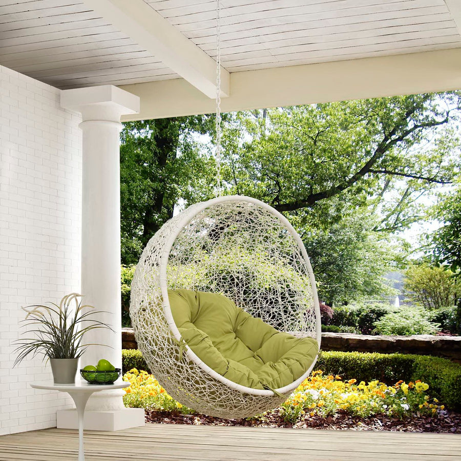 Cornice Outdoor Patio Swing Chair Without Stand in White Peridot
