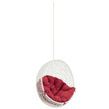 Cornice Outdoor Patio Swing Chair Without Stand in White Red