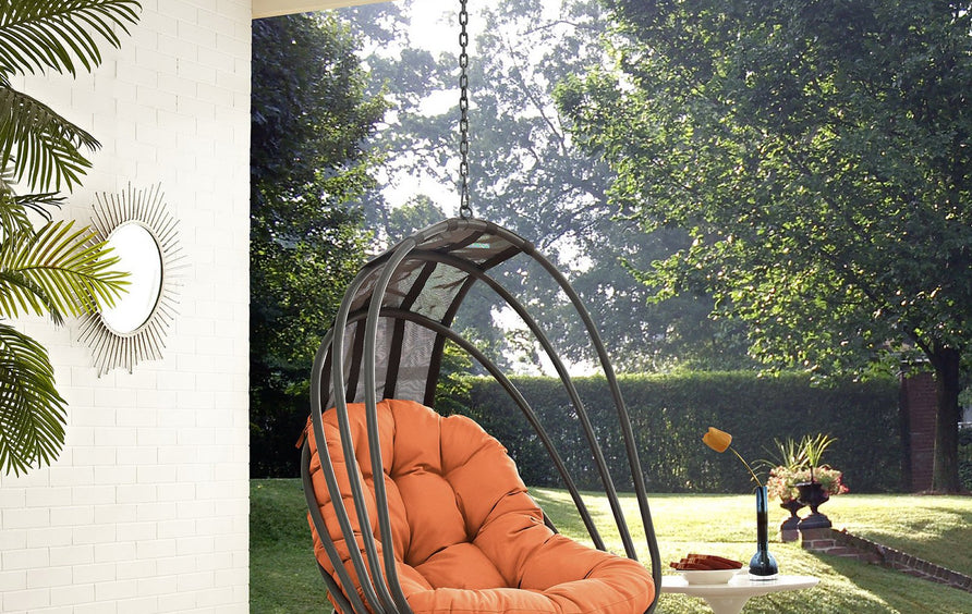Rattvik Outdoor Patio Swing Chair Without Stand in Orange