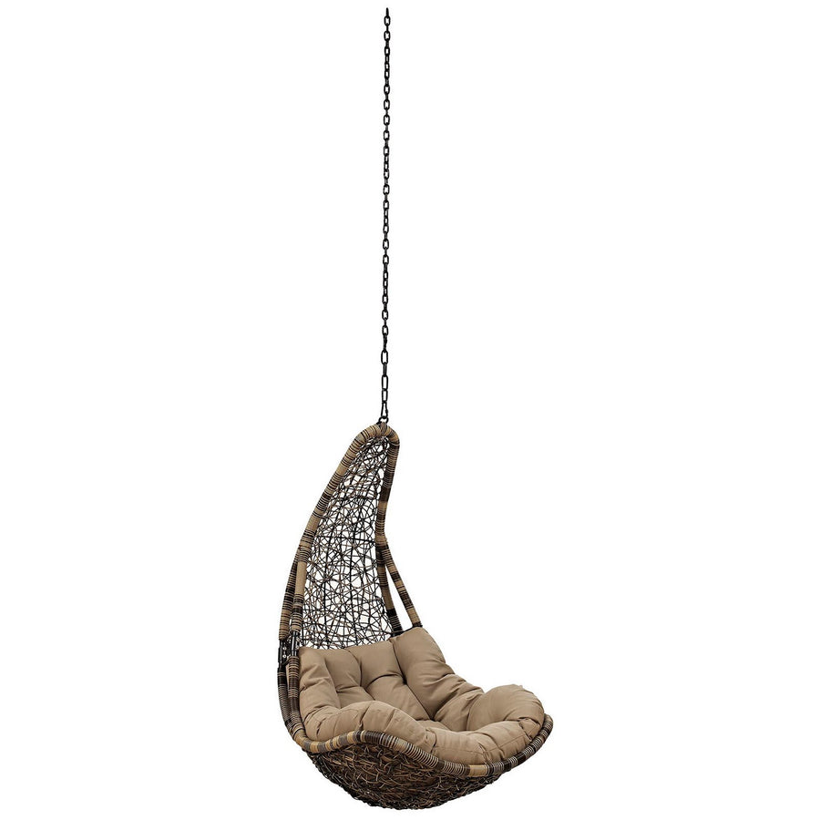 Mistral Outdoor Patio Swing Chair Without Stand in Black Mocha