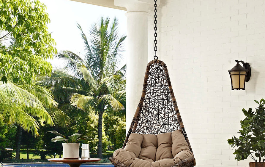 Mistral Outdoor Patio Swing Chair Without Stand in Black Mocha