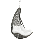 Mistral Outdoor Patio Swing Chair Without Stand in Gray White