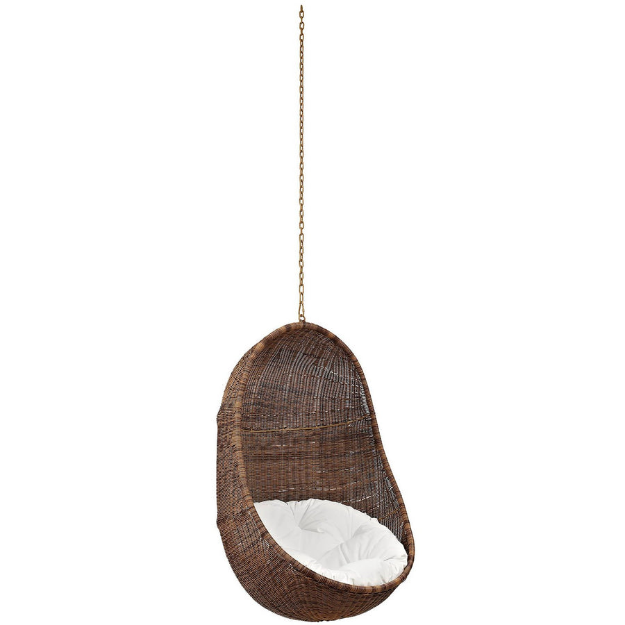Foehn Outdoor Patio Swing Chair Without Stand in Coffee White