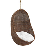 Foehn Outdoor Patio Swing Chair Without Stand in Coffee White