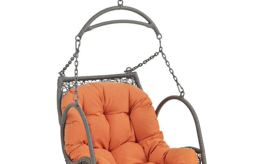Auster Outdoor Patio Swing Chair Without Stand in Orange