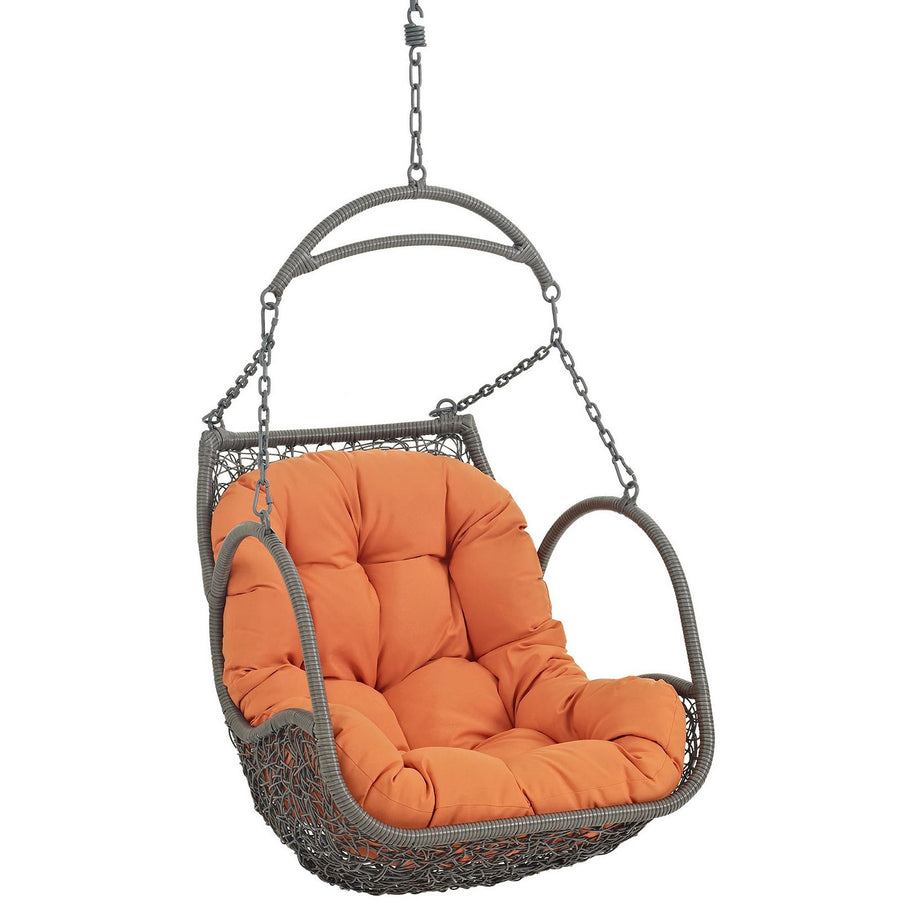 Auster Outdoor Patio Swing Chair Without Stand in Orange
