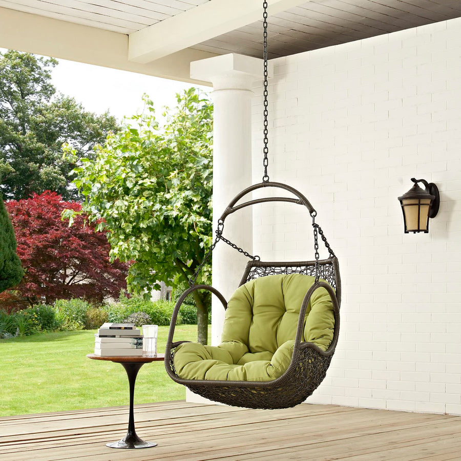 Auster Outdoor Patio Swing Chair Without Stand in Peridot