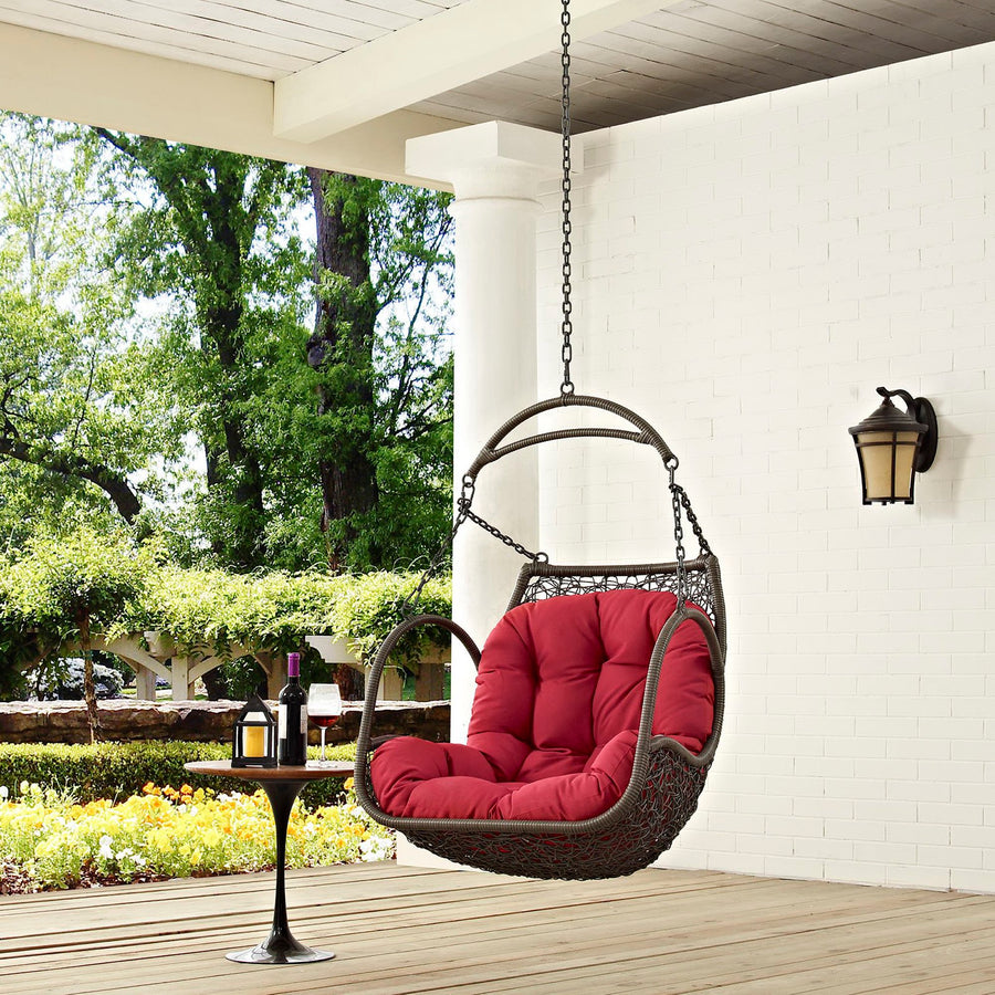 Auster Outdoor Patio Swing Chair Without Stand in Red