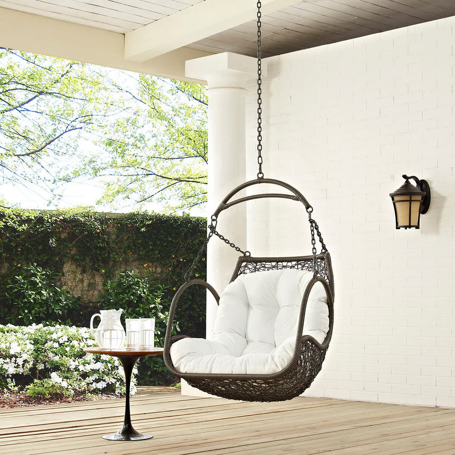 Auster Outdoor Patio Swing Chair Without Stand in White