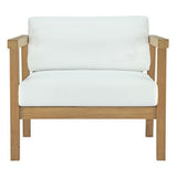 Fable 6 Piece Outdoor Patio Teak Set in Natural White