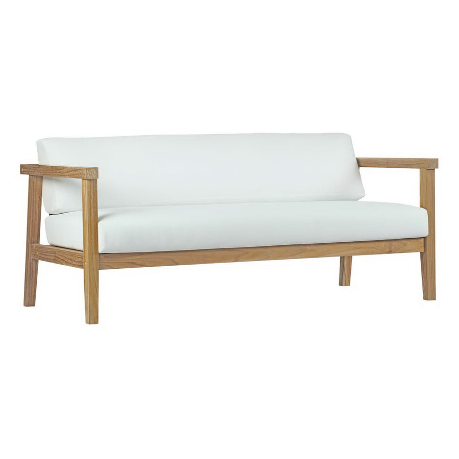 Fable Outdoor Patio Teak Sofa in Natural White