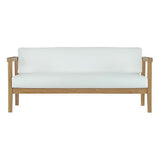 Fable Outdoor Patio Teak Sofa in Natural White