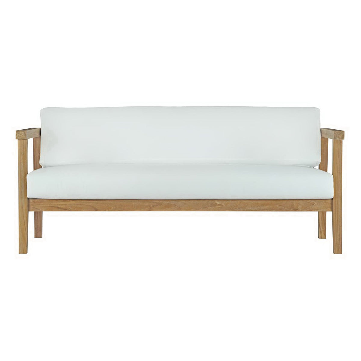 Fable 8 Piece Outdoor Patio Teak Set in Natural White