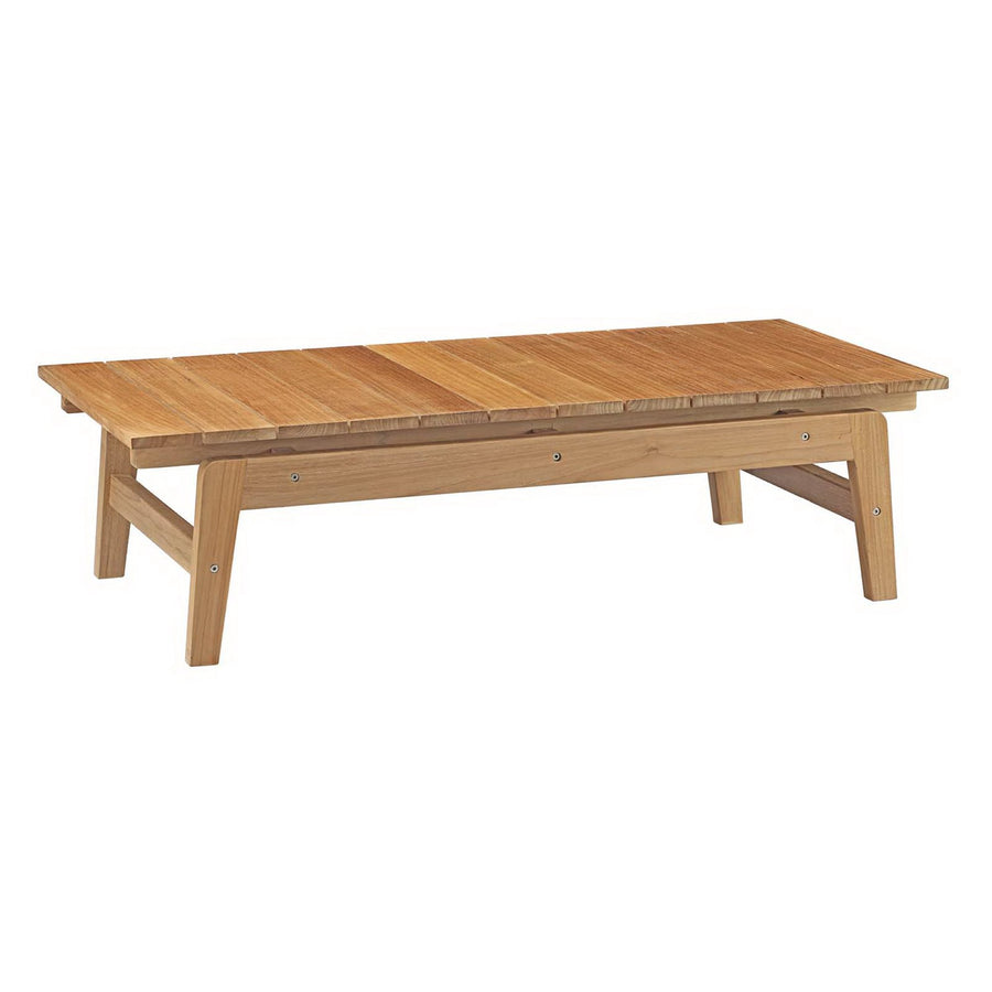 Fable Outdoor Patio Teak Coffee Table in Natural