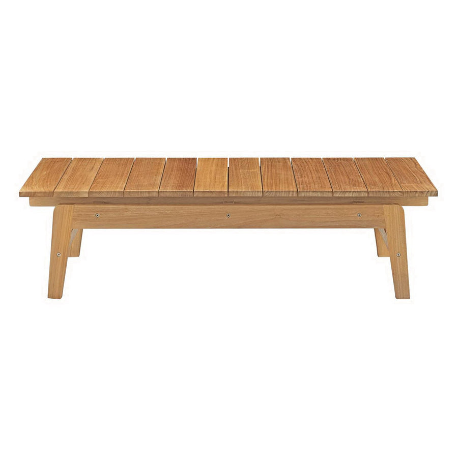 Fable Outdoor Patio Teak Coffee Table in Natural