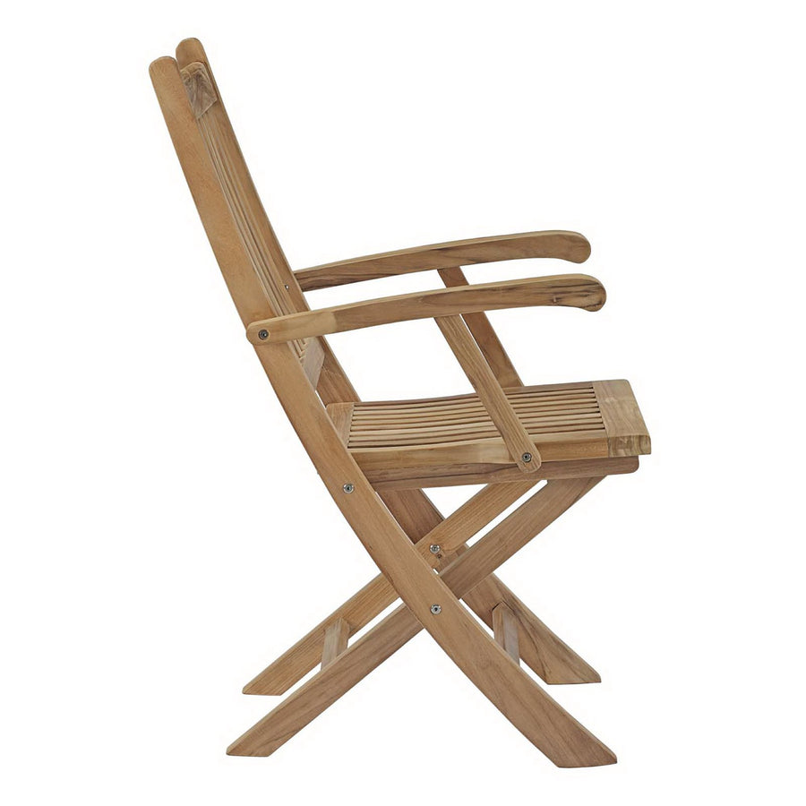Cove Outdoor Patio Teak Folding Chair in Natural