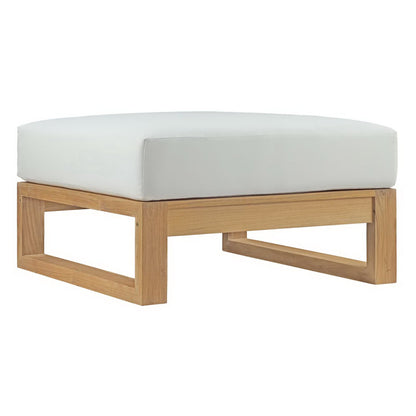 Upland Outdoor Patio Teak Ottoman by Furniture For America
