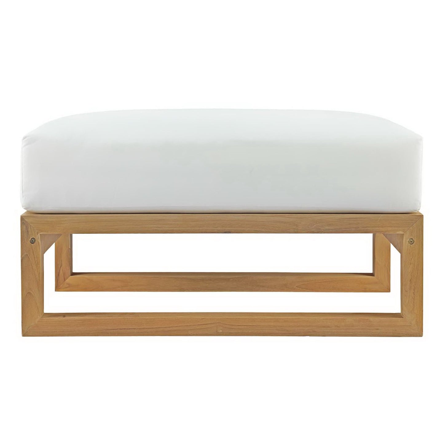 Upland Outdoor Patio Teak Ottoman by Furniture For America