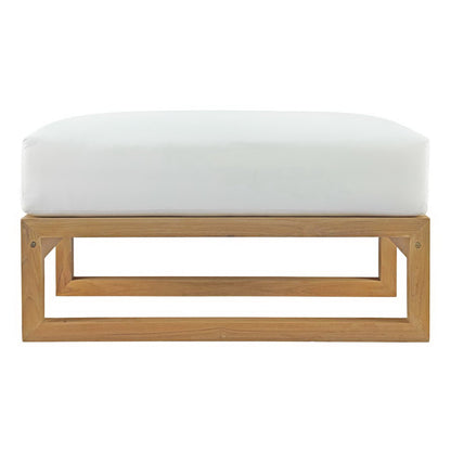 Upland Outdoor Patio Teak Ottoman by Furniture For America
