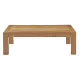 Cedar Outdoor Patio Wood Coffee Table in Natural