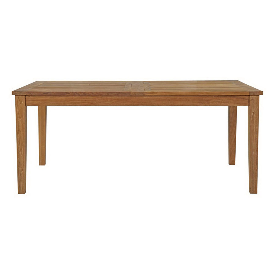 Cove Extendable Outdoor Patio Teak Dining Table in Natural
