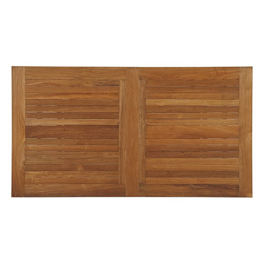 Cove Extendable Outdoor Patio Teak Dining Table in Natural