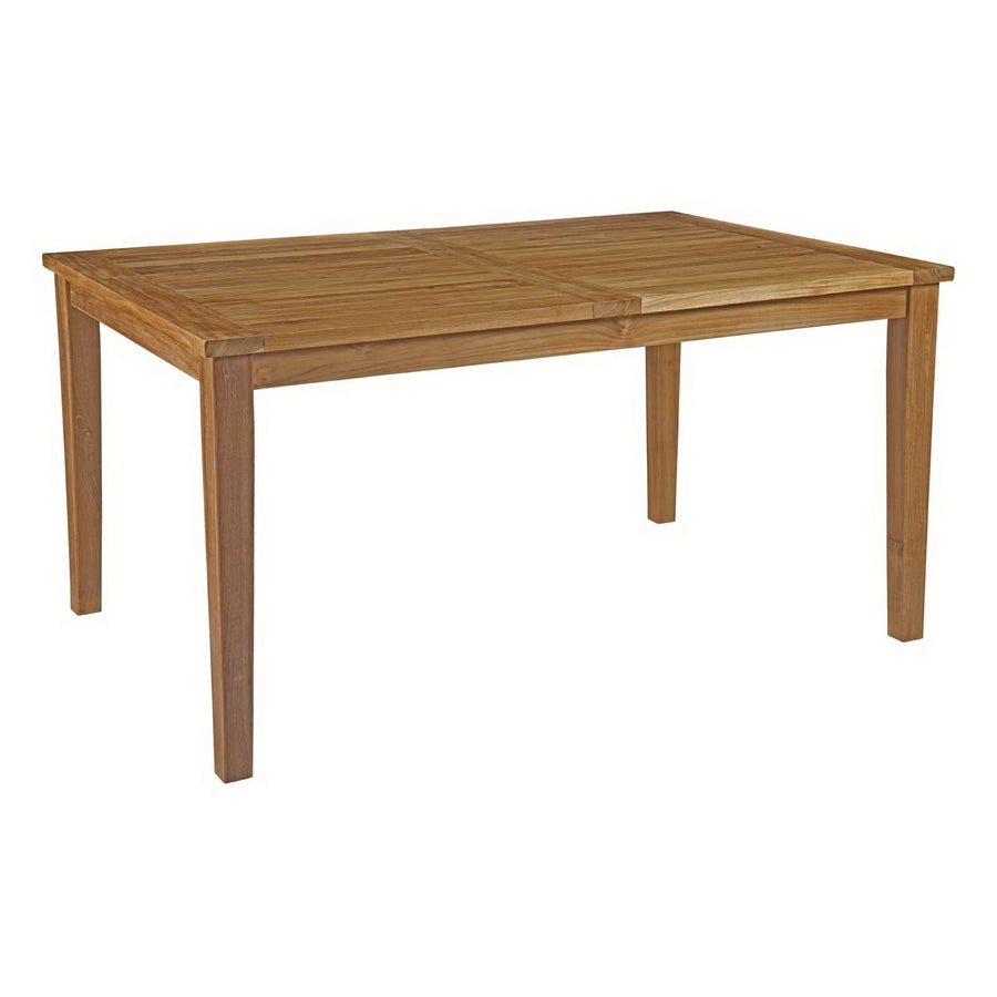 Cove 60" Outdoor Patio Teak Dining Table in Natural