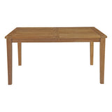 Cove 60" Outdoor Patio Teak Dining Table in Natural