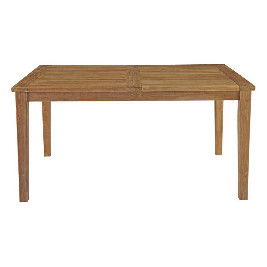 Cove 60" Outdoor Patio Teak Dining Table in Natural