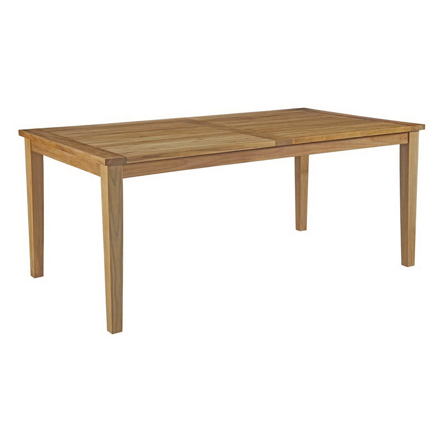 Cove 72" Outdoor Patio Teak Dining Table in Natural